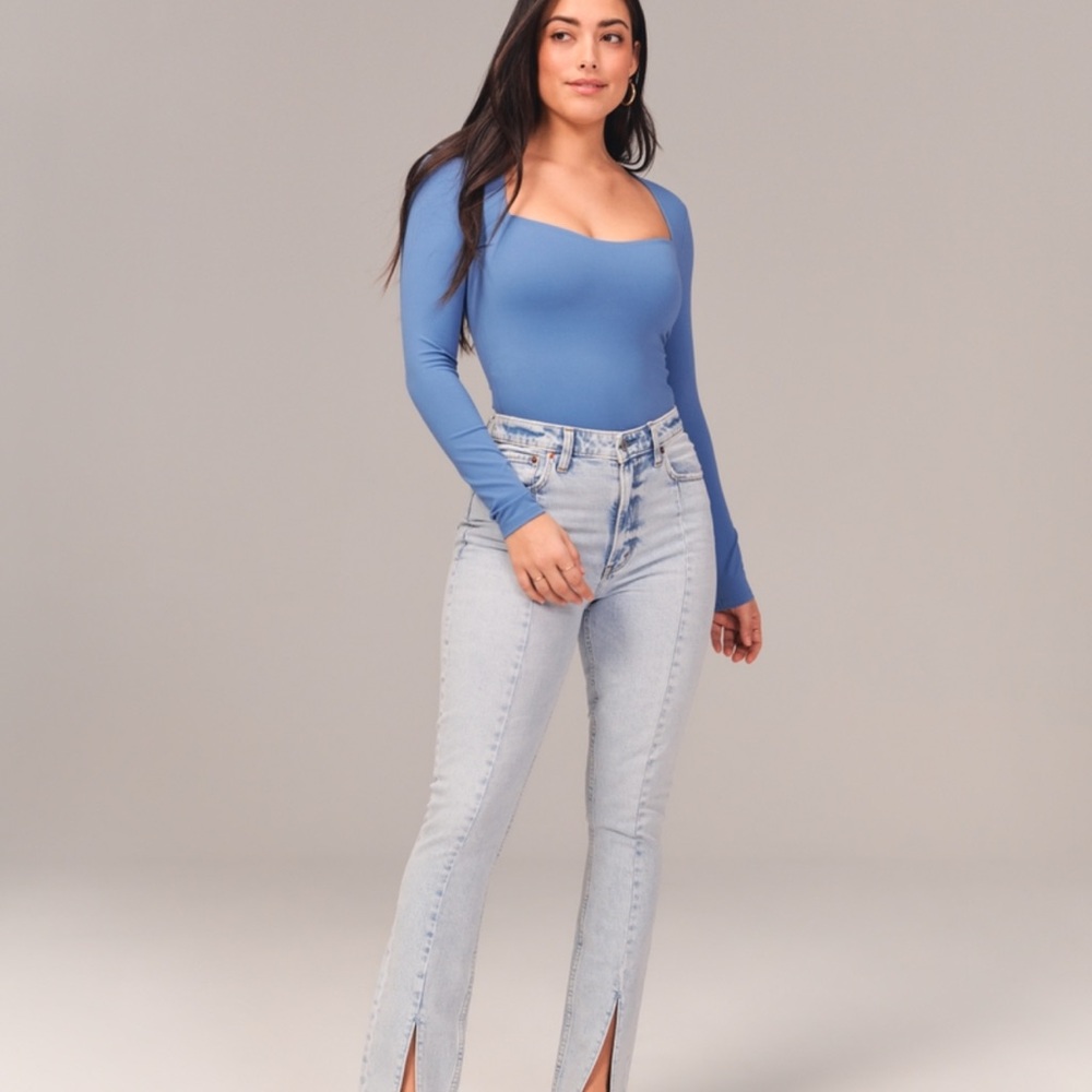 NWT Abercrombie & Fitch Skinny High Rise Split Hem